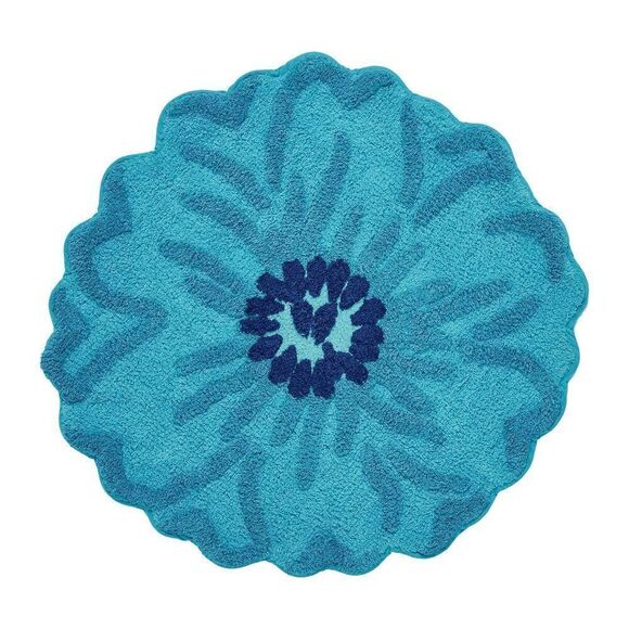 NWT The Pioneer Woman Flower Round Teal Bath Rug, 26" x 26" - Picture 1 of 4